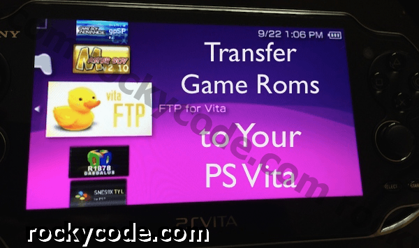 Kaip perduoti emuliatorių žaidimus į savo „PS Vita“, naudojant TN-V naudojant FTP