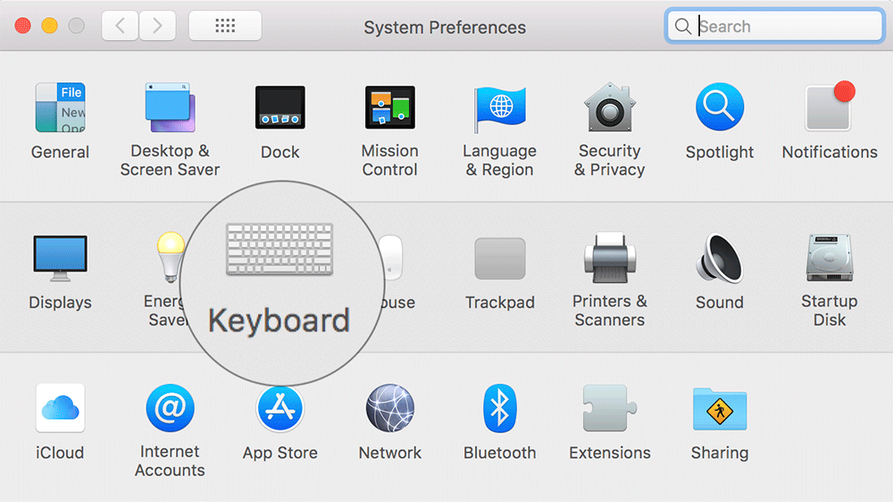 A la pestanya Text, feu clic a Signa més per fer drecera de teclat del Mac