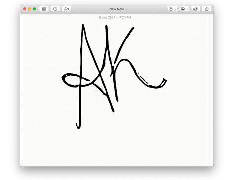 Opret en gennemsigtig signatur på Mac