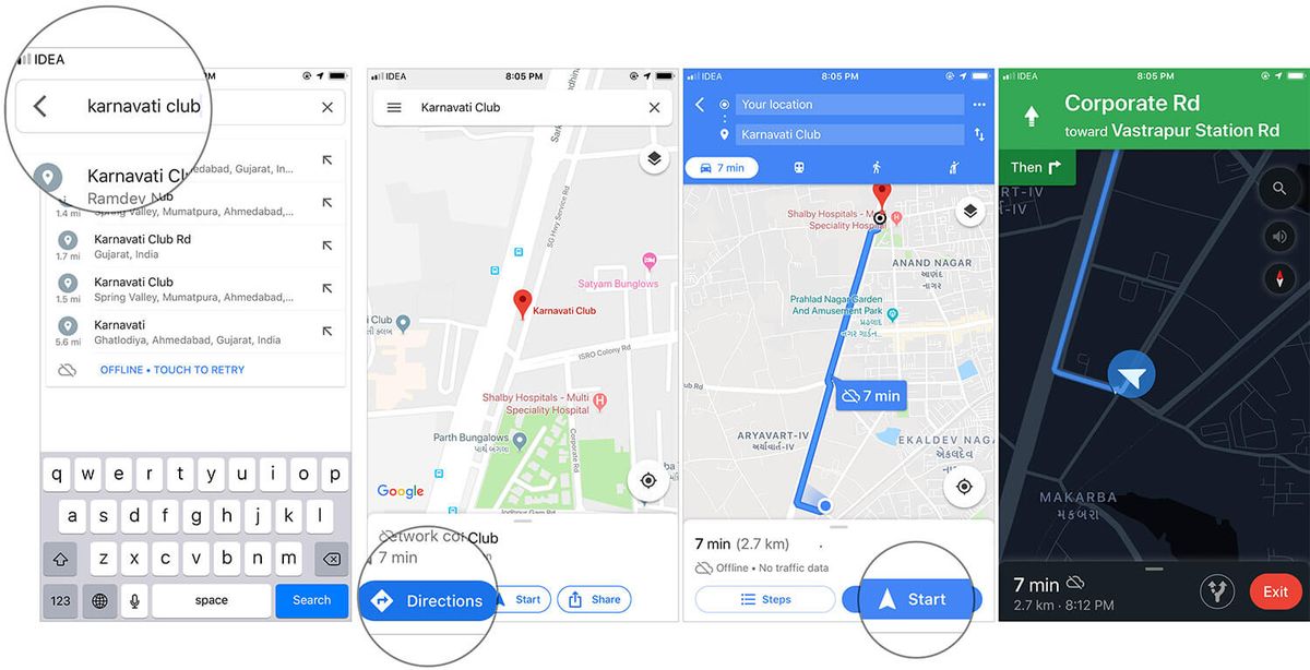 Bruk Google Maps uten internettforbindelse på iPhone eller Android