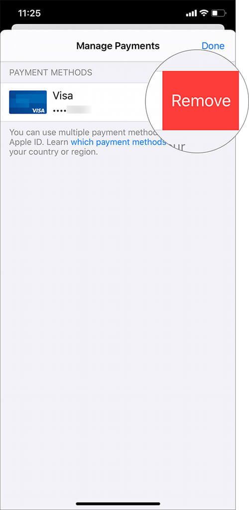 Fjern kredittkort fra Apple ID på iPhone og iPad