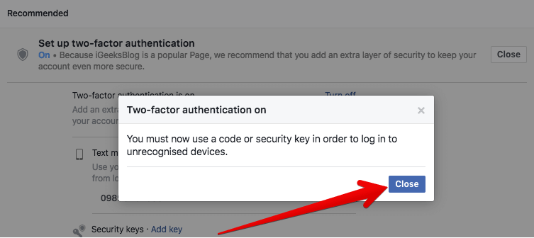 To-faktor autentiseringsmetoder for Facebook for Mac og Windows PC