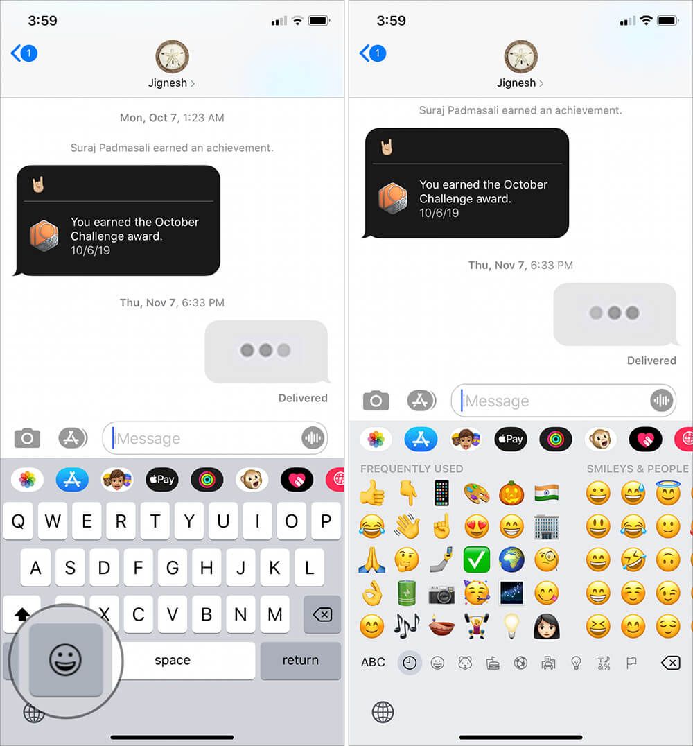 Bruk Emoji på iPhone eller iPad