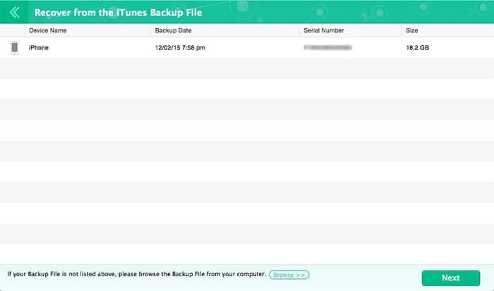 Gjenopprett iPhone-tekstmelding fra iTunes
