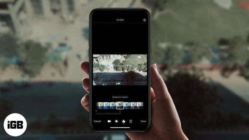 Como adicionar filtros a vídeos no iPhone ou iPad no iOS 14/13