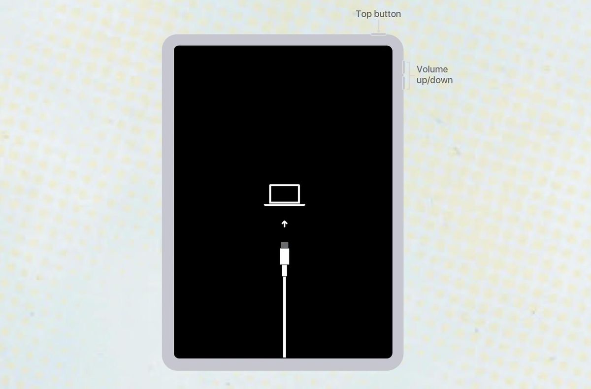 Sett iPad Pro med Face ID i gjenopprettingsmodus