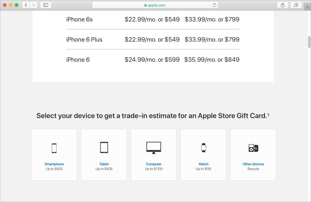 Obriu el comerç amb el lloc Apple GiveBack al navegador web