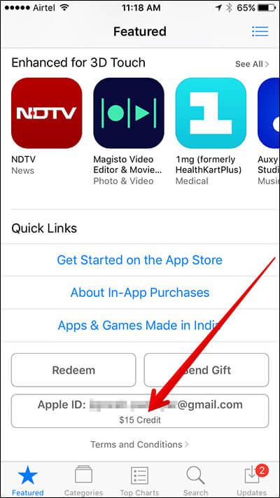 Sjekk Apple ID fra App Store på iPhone og iPad