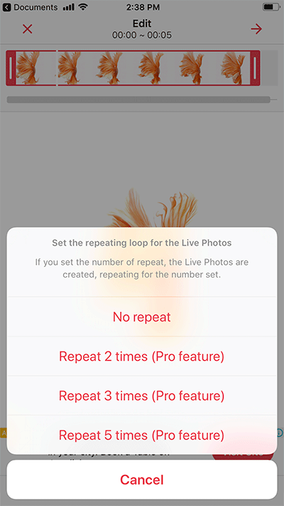 Gjenta Live Fish Wallpaper i iOS 11 på iPhone