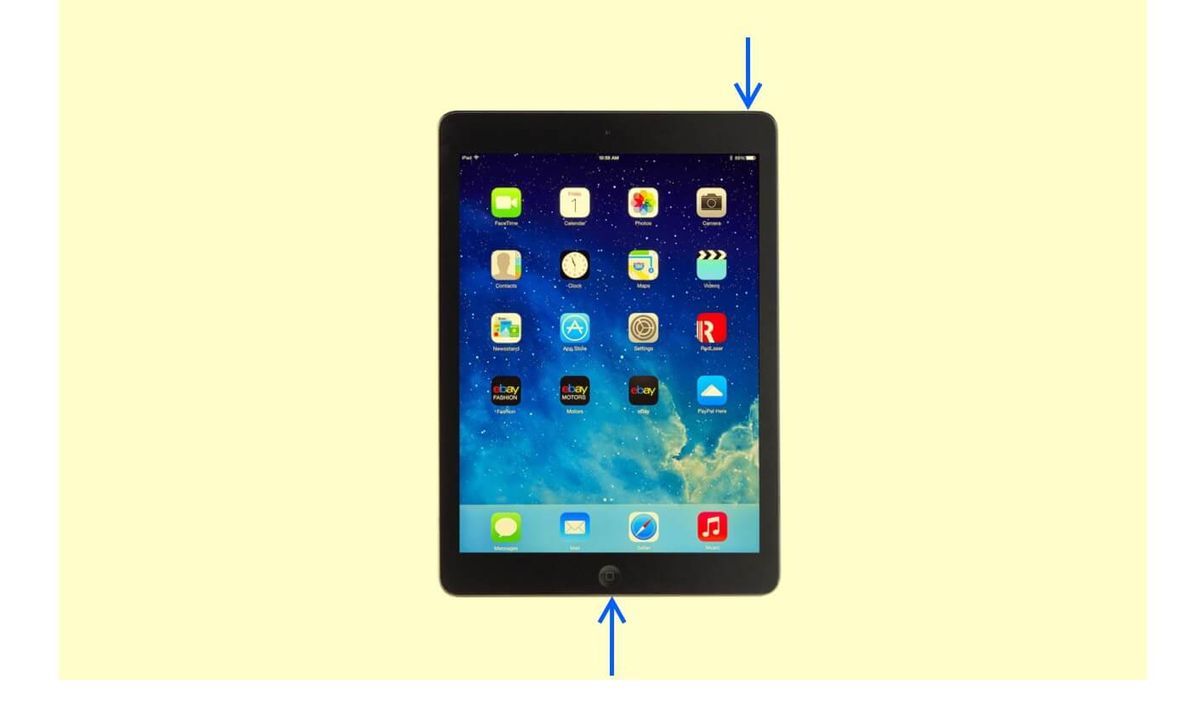 Ta skjermbilde på iPad med Touch ID