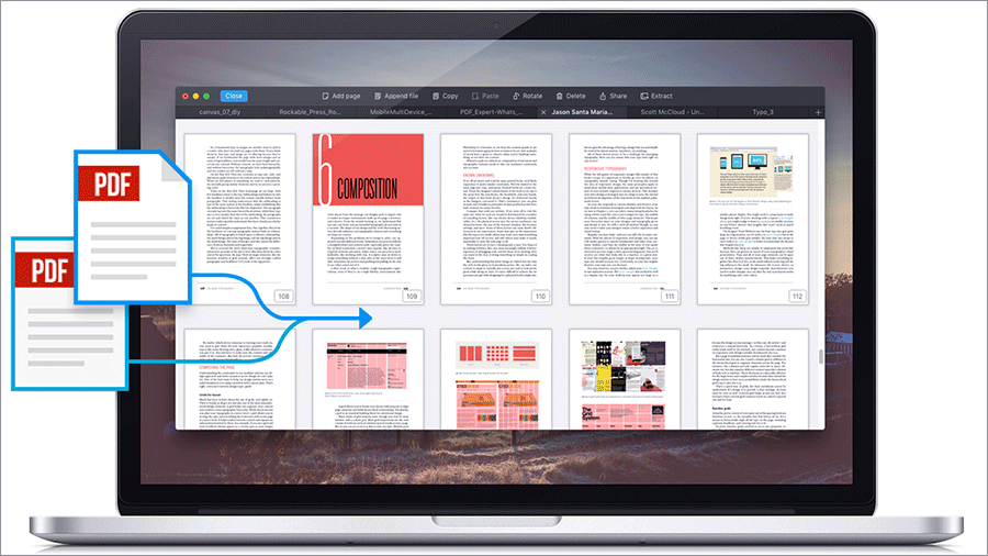 Slå sammen PDF-filer på Mac