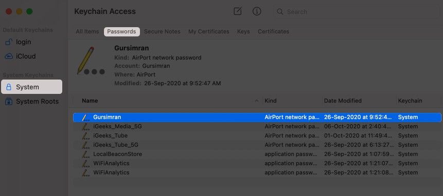 Se Lagret WiFi-passord ved bruk av terminal på Mac