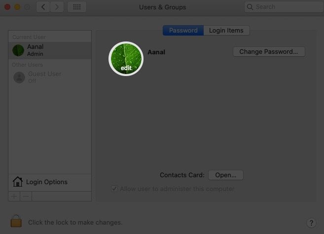 V systéme Mac kliknite na ikonu úprav na príslušnej ikone profilu
