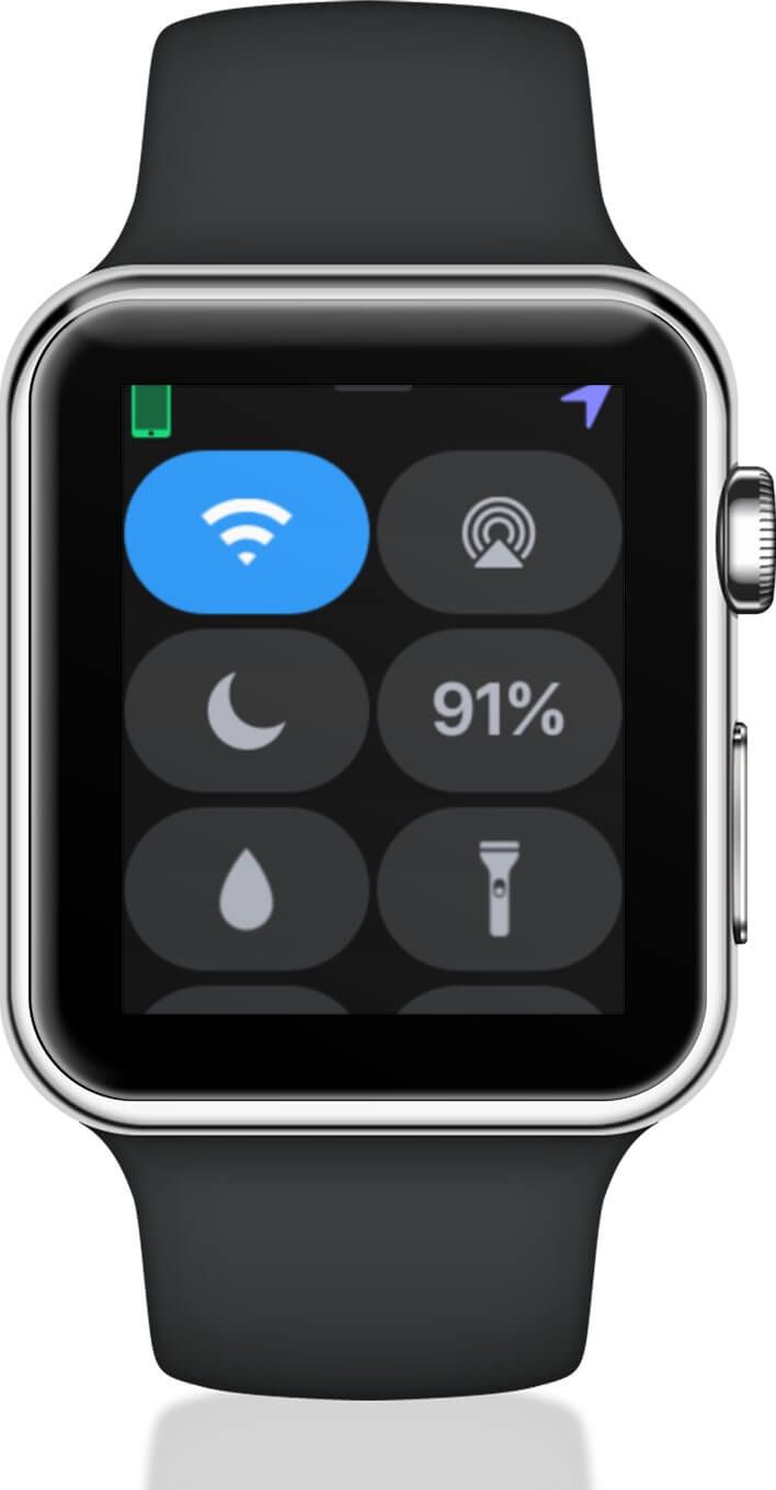 Toqueu la icona de la bateria a Apple Watch