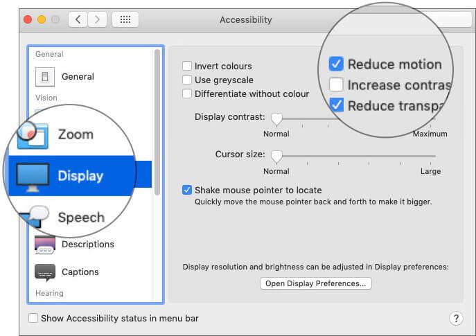 Reduïu els moviments i la transparència al Mac amb MacOS Mojave