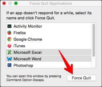 Velg Apps og klikk Force Quit på Mac
