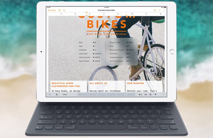 iPad Pro'da Apple Akıllı Klavye Kısayolları Nasıl Kullanılır