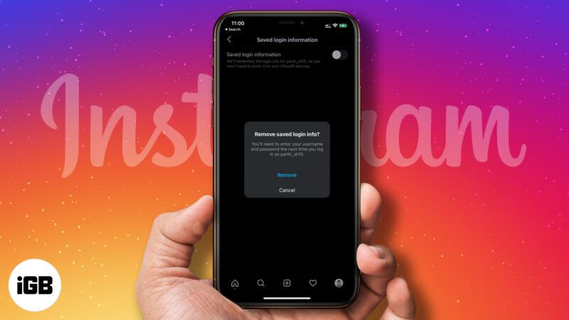 Instagramで記憶されているアカウントをiPhoneから削除する方法