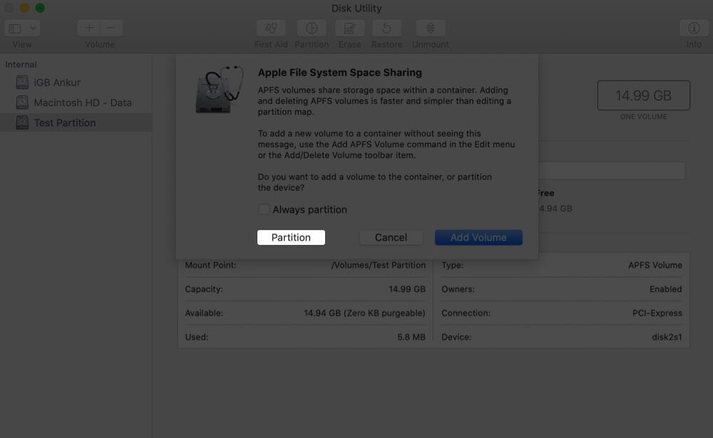 Vyberte aplikácie a kliknite na pomôcku na počítači Mac so systémom macOS Catalina
