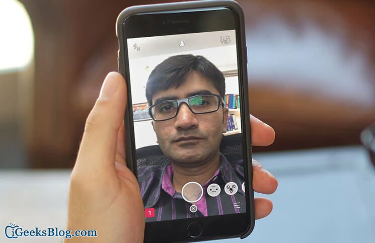 Hvordan ta Selfie, bilder, videoer i Snapchat på iPhone