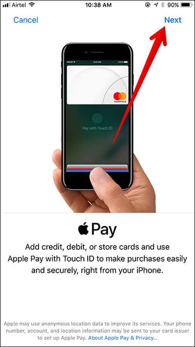 Добавить кредитную или дебетовую карту в Apple Pay на iPhone