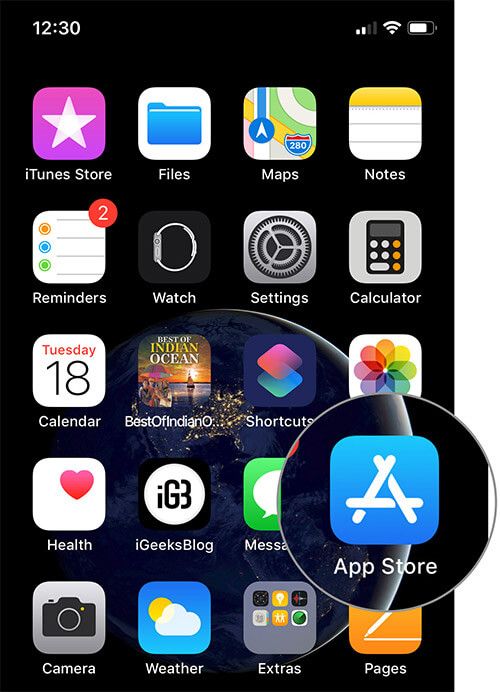 Åpne App Store på iOS-enheten din