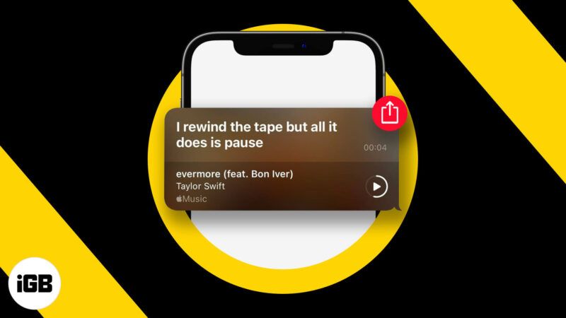 Как да споделяте текстовете на Apple Music в Instagram и iMessage в iOS 14.5
