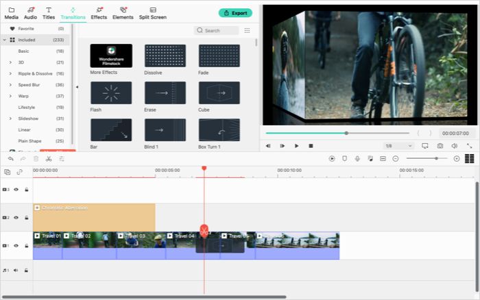 Wondershare Filmora X ऐप में अपने वीडियो में प्रभाव जोड़ना