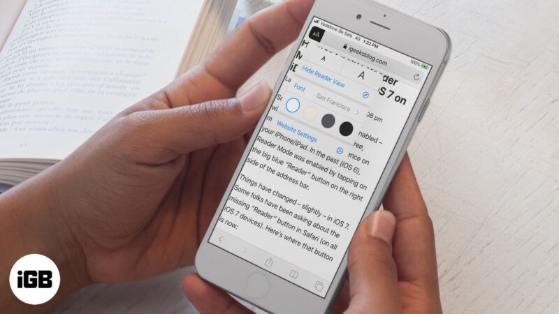 Hvordan bruke Reader View i Safari på iPhone eller iPad