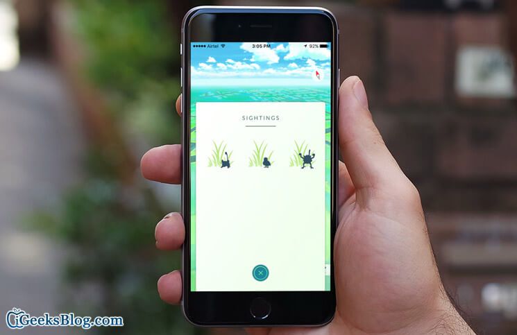Hvordan spore og finne nærliggende Pokemon med observasjonsskjerm i Pokemon Go på iPhone