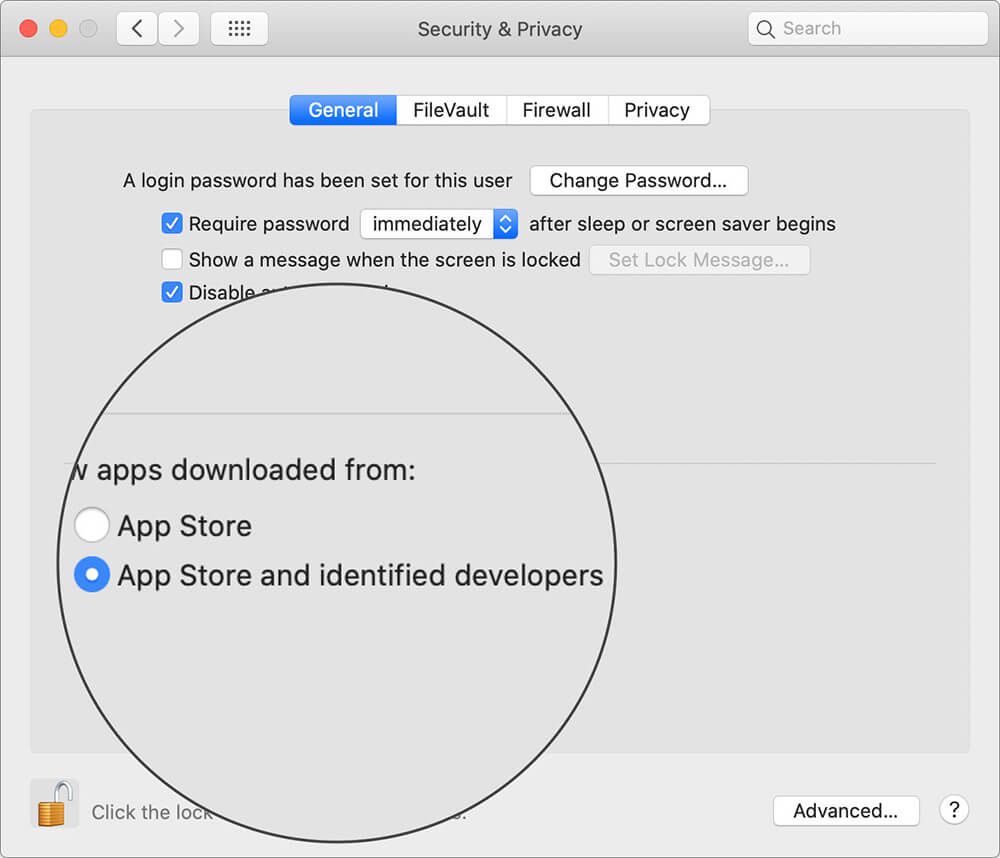 Consenti il ​​download delle app da uno sviluppatore non identificato in macOS