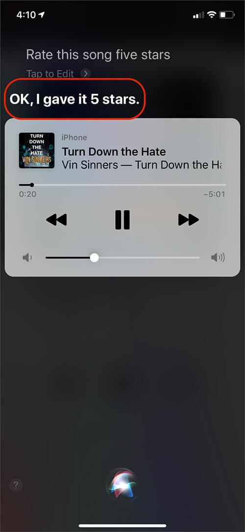 Spill sang på iPhone Music App