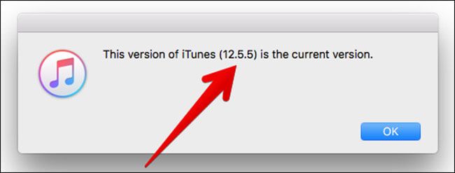 Visualizza la versione di iTunes su Mac