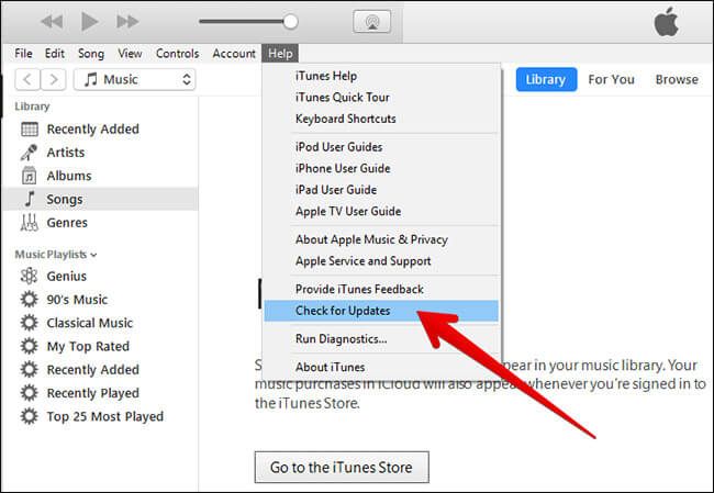 Atualize o iTunes no PC com Windows