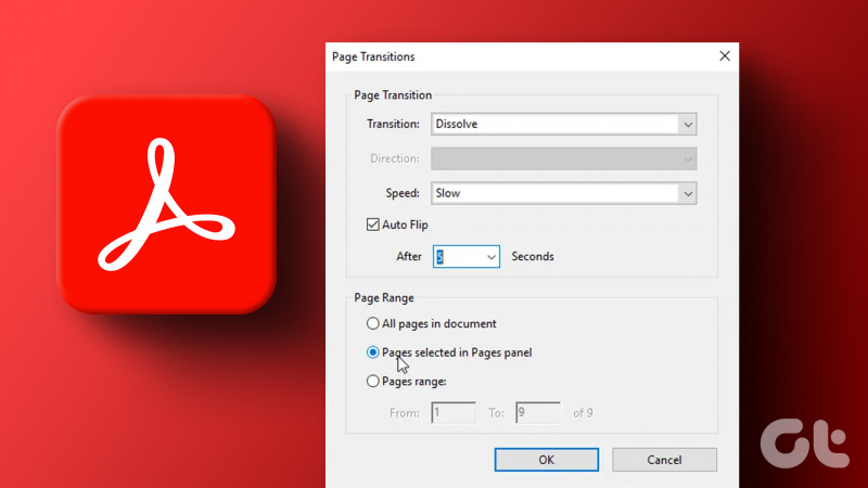 Adobe Acrobat का उपयोग करके PDF में पेज ट्रांज़िशन कैसे जोड़ें