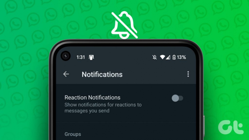 Sådan deaktiveres reaktionsmeddelelser på WhatsApp