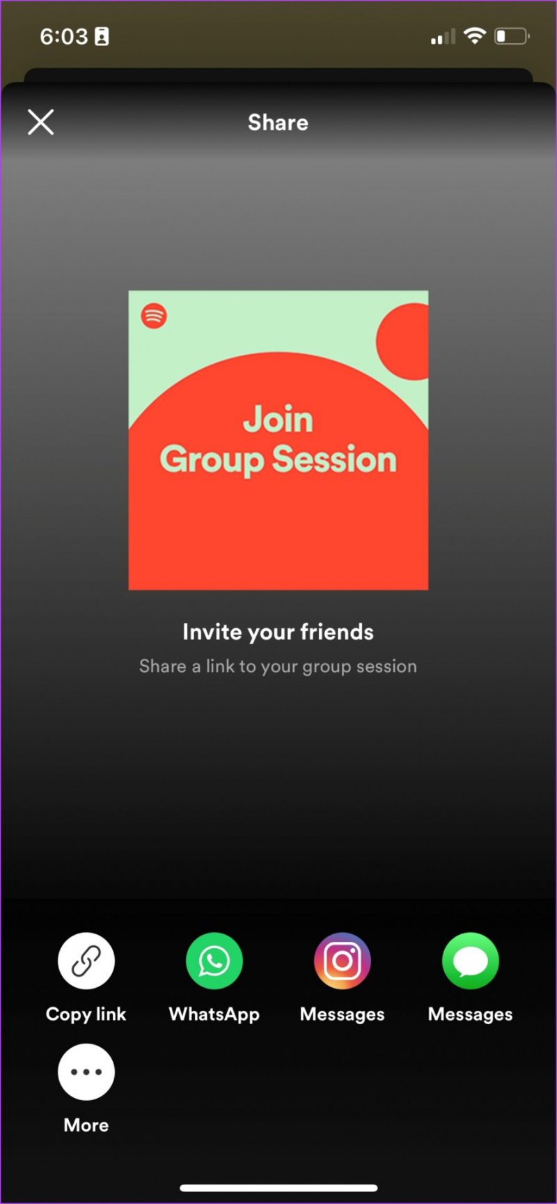  Fonctionnalité de session de groupe Spotify