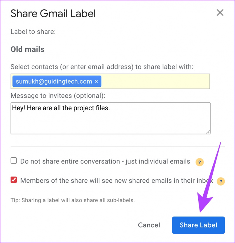  sdílet složku v gmailu