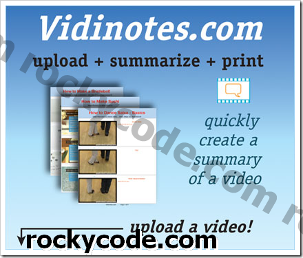 Vidinotes oppretter utskrivbare oppsummeringer av FLV-videoer