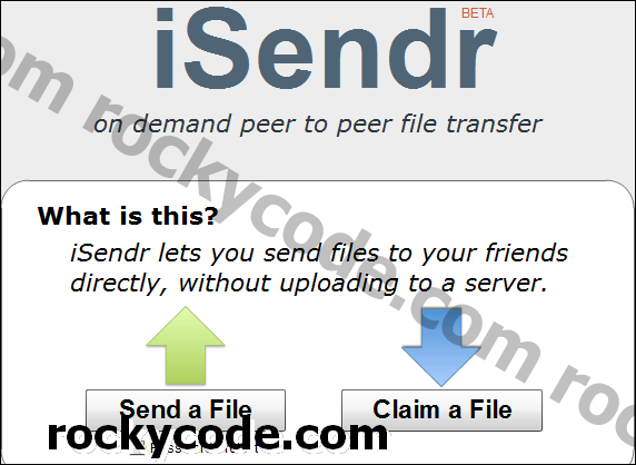 iSendr: Internetski alat za dijeljenje datoteka Peer To Peer