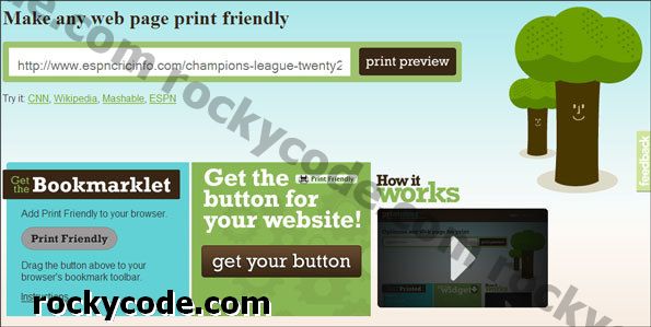 Γρήγορα Δημιουργία φιλικών προς εκτύπωση μορφές ιστοσελίδας με PrintFriendly