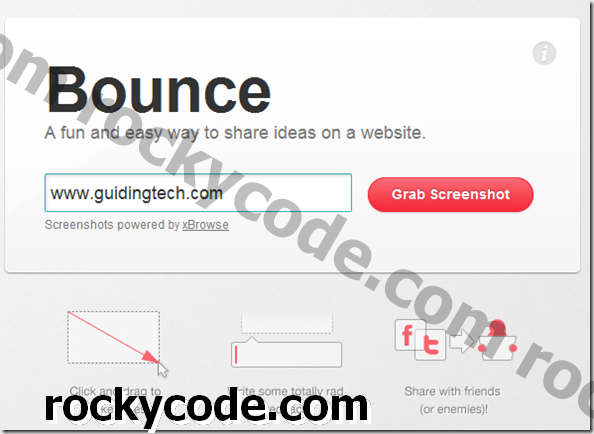 Brug Bounce til hurtigt at tilføje noter til websider og dele dem