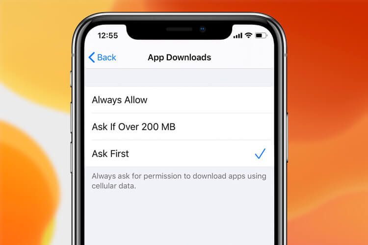 Laden Sie Apps mit über 200 MB in iOS 13 herunter