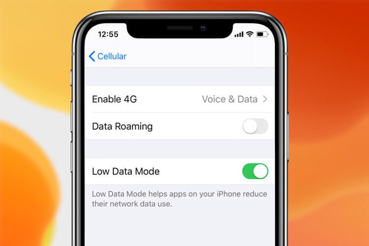 Aktivieren Sie den Low Data-Modus in iOS 13