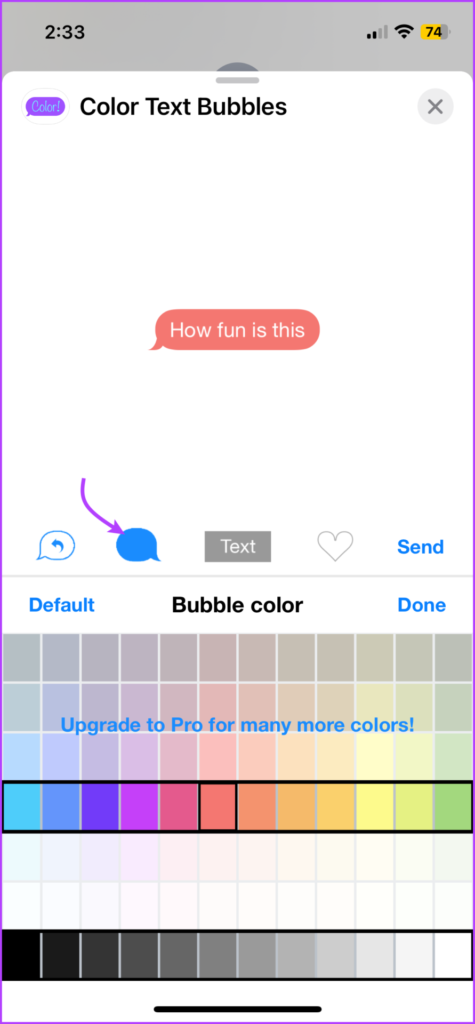   Cambia il colore della bolla in iMessage