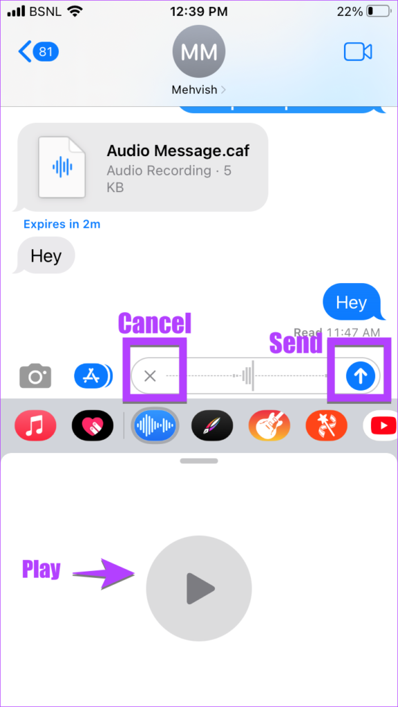   možnosti zvukového textu na iOS 16 iPhone