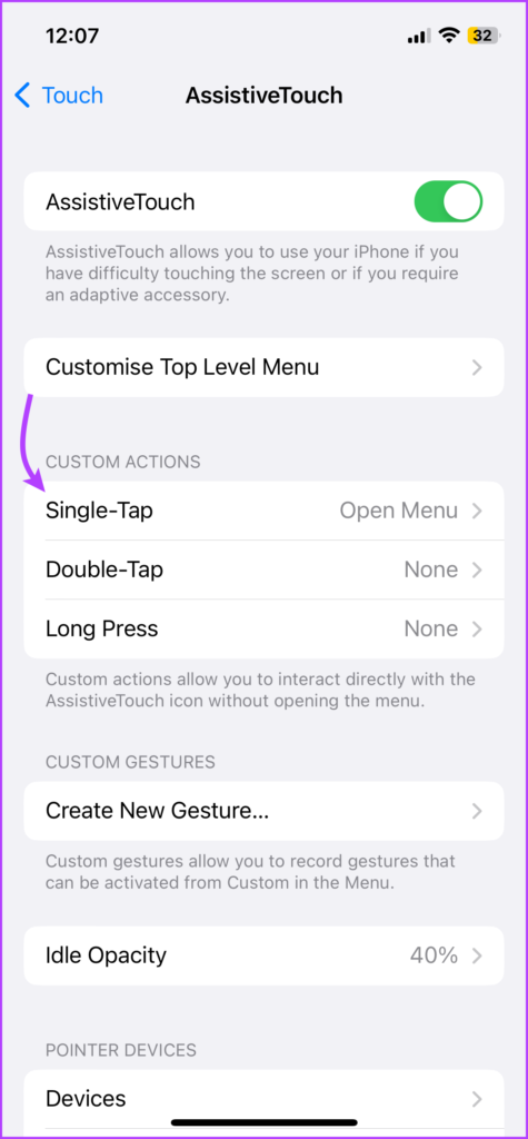   Personalize o menu AssistiveTouch no iPhone