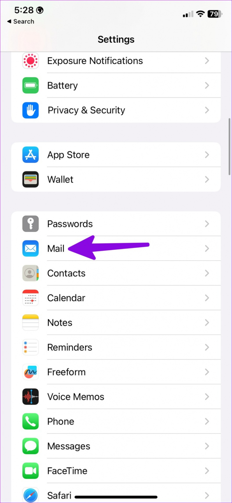   Åpne Mail-appen på iPhone