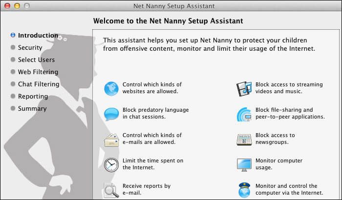 Softvér pre rodičovskú kontrolu pre Mac Nanny Nanny
