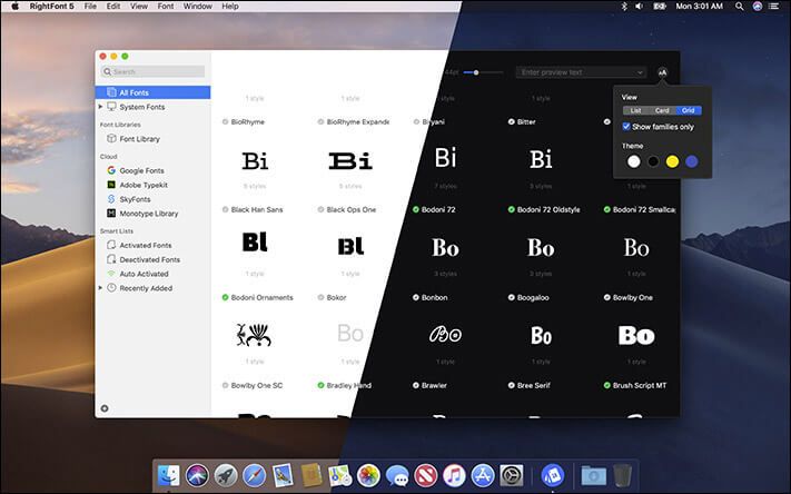 Desni alat za fontove za Mac